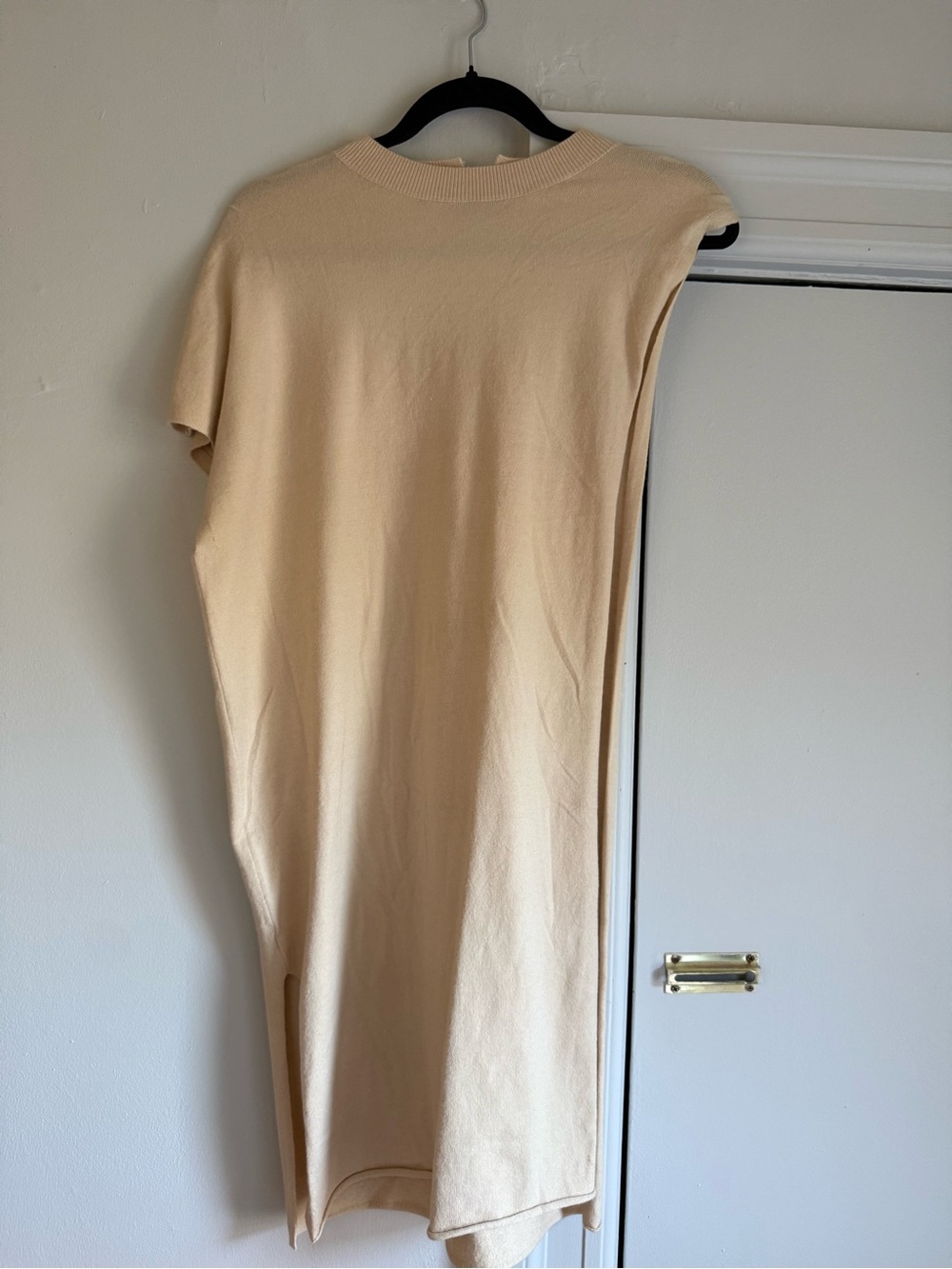 Kerisma Asymmetrical Sleeveless Knit Dress in Cream
